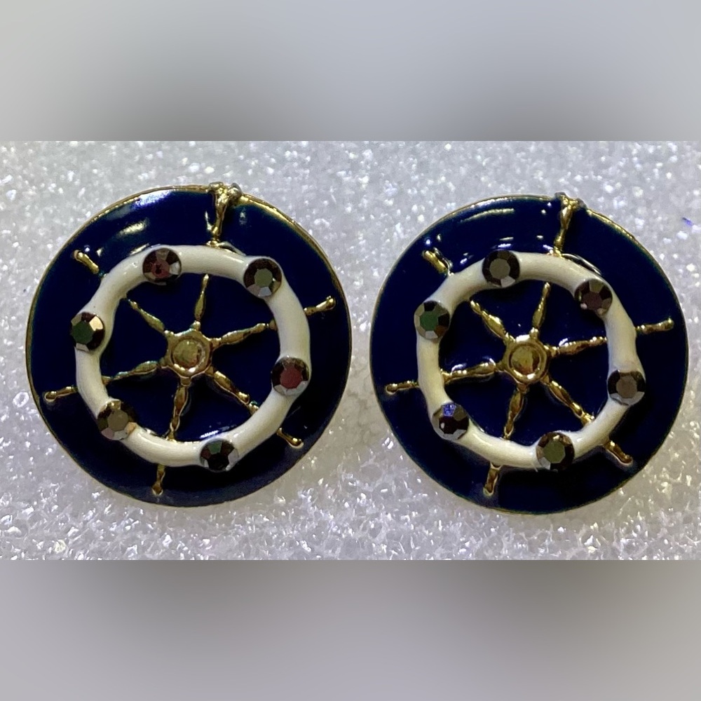 Vintage DON LIN Nautical Earrings